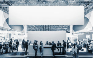 seminar at trade show booth