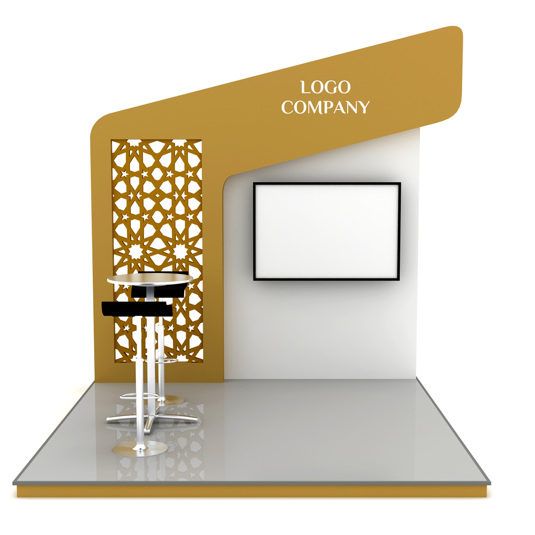 Rendering of a nice 10x10 expo display booth