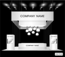 A template for a convention booth display